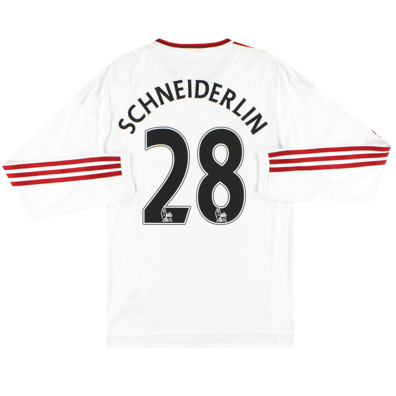 2015-16 Manchester United adidas Away Shirt Schneiderlin #28 L/S S Football Shirt