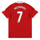 2015-16 Manchester United adidas Home Shirt Memphis #7 L Football Shirt