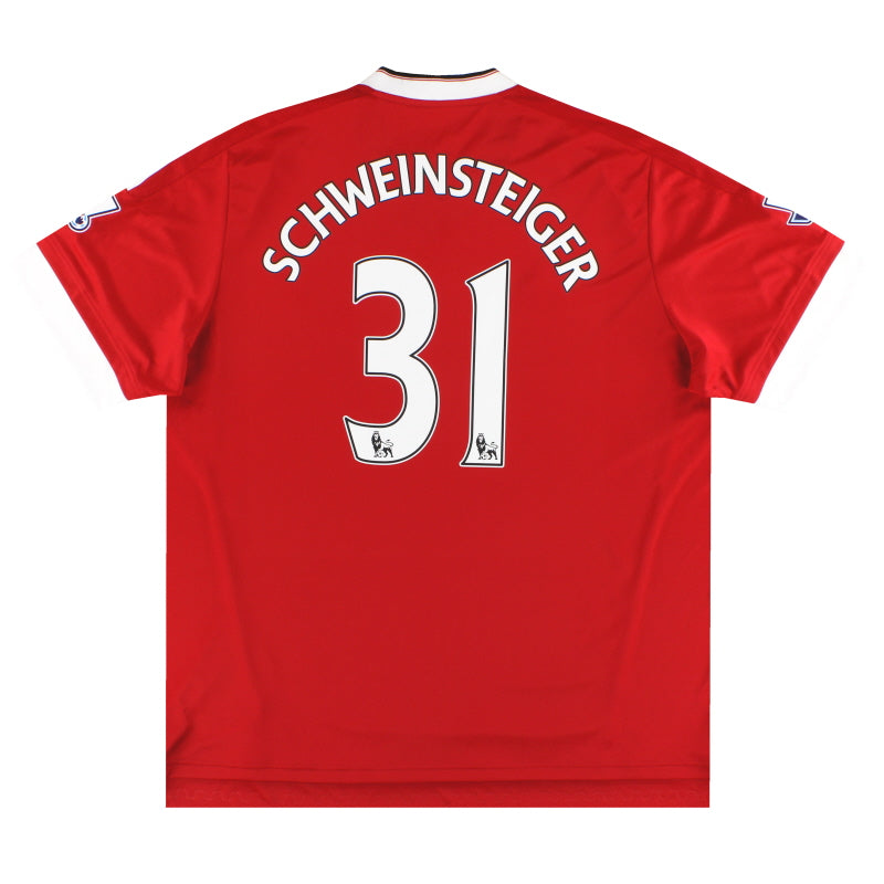 2015-16 Manchester United adidas Home Shirt Schweinsteiger #31 *Mint* S Football Shirt