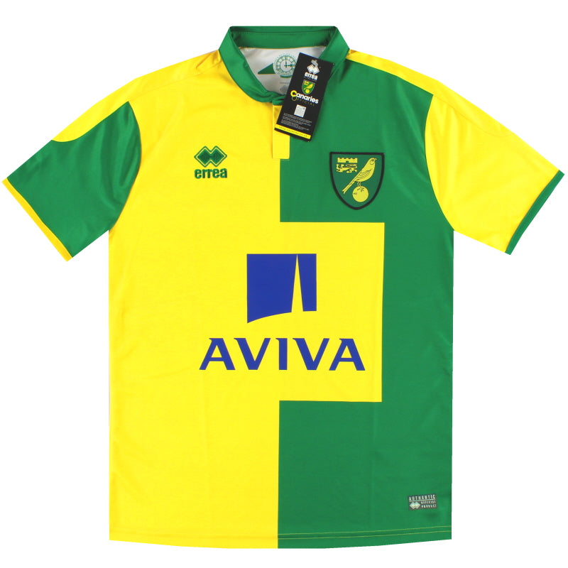 2015-16 Norwich City Errea Home Shirt *w/tags* Football Shirt