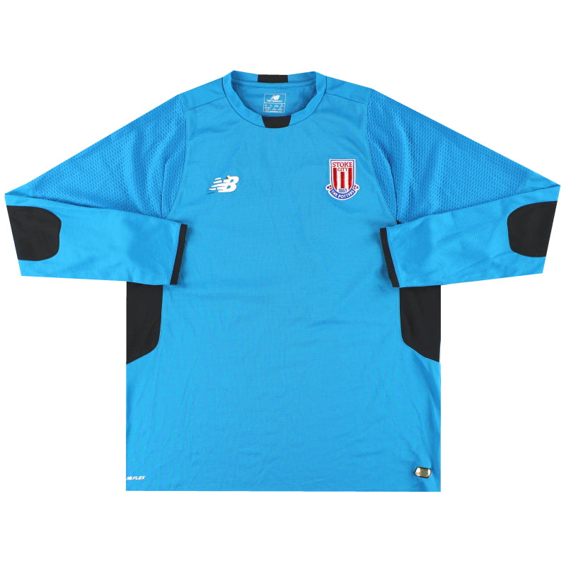 2015-16 Stoke New Balance Player Issue Under 18's Goalkeeper Shirt #14 L Football Shirt