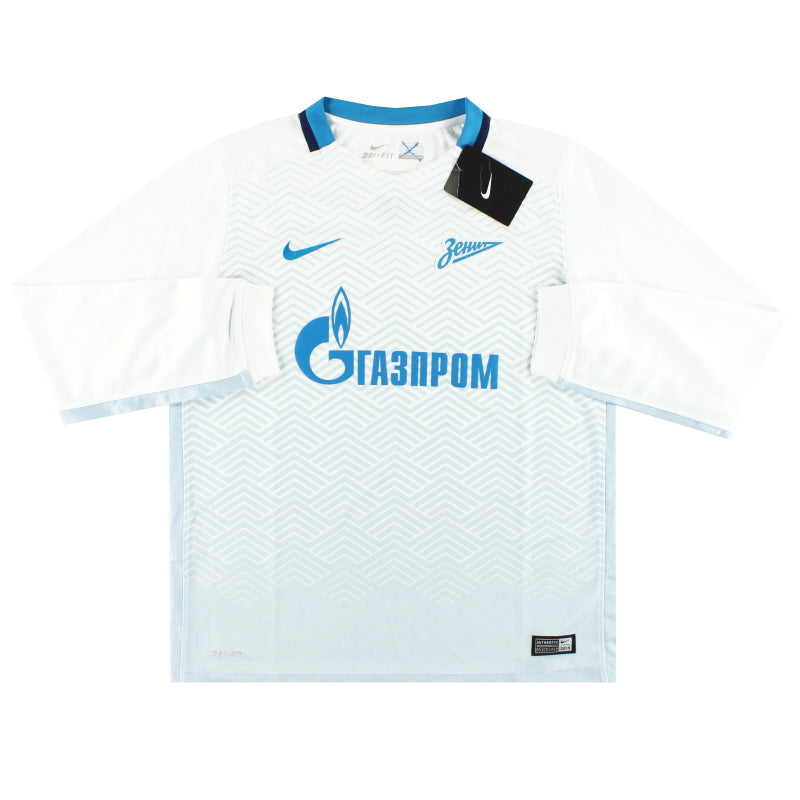 2015-16 Zenit St. Petersburg Nike Away Shirt L/S *w/tags* M.Boys Football Shirt