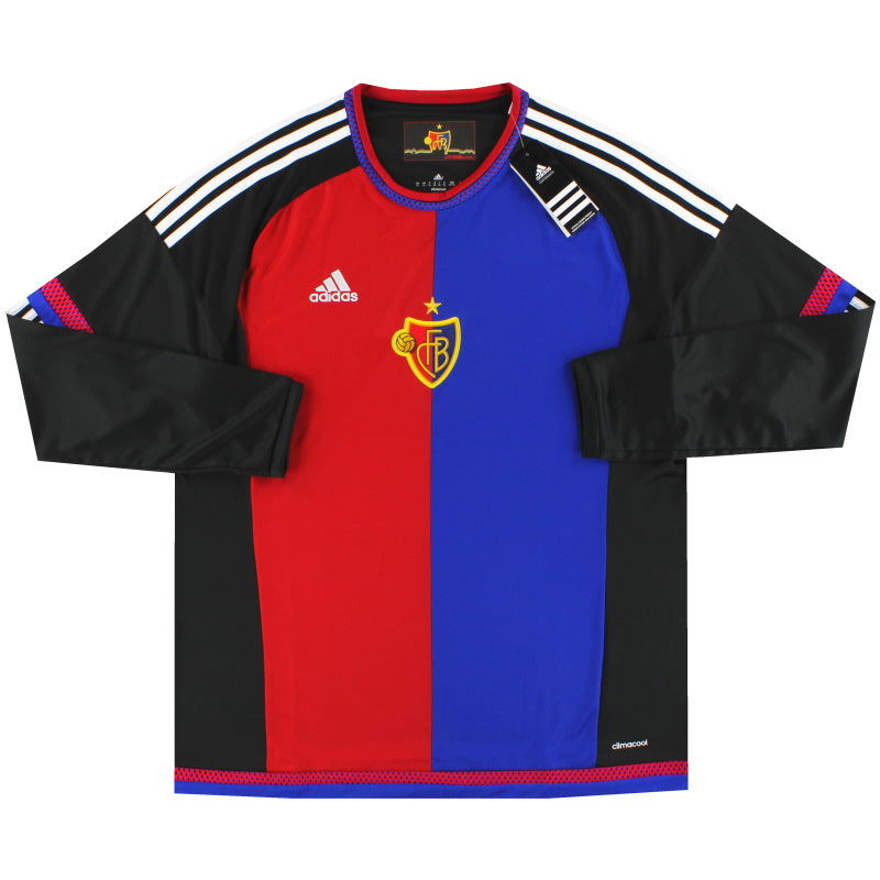 2015-17 FC Basel adidas Player Issue Home Shirt L/S *BNIB* XL Football Shirt