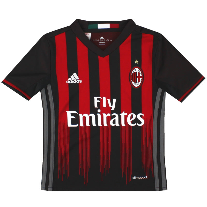 2016-17 AC Milan adidas Home Shirt *As New* XS.Boys Football Shirt