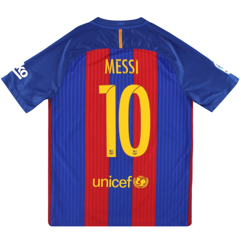 2016-17 Barcelona Home Shirt Messi #10 M Football Shirt