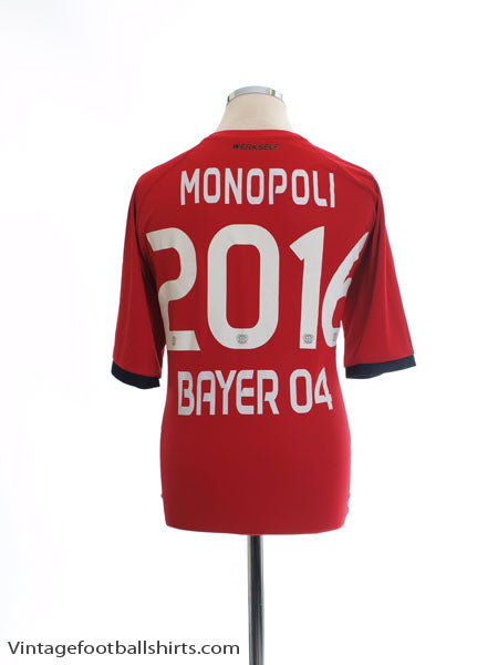 2016-17 Bayer Leverkusen Away Shirt Monopoli #2016 *Mint* XL Football Shirt