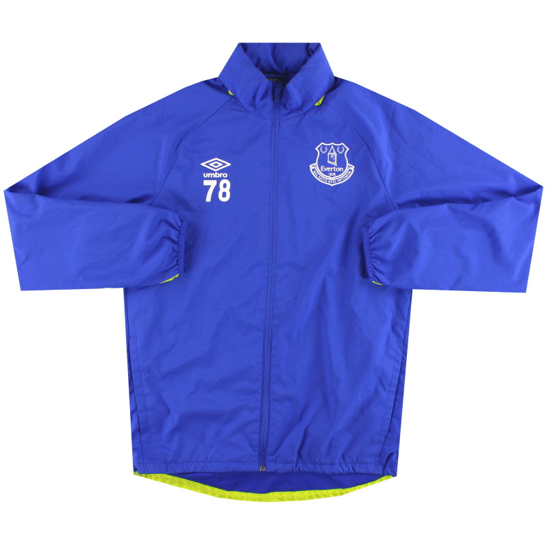 2016-17 Everton Umbro Player Issue Hooded Rain Jacket #78 M Jacket