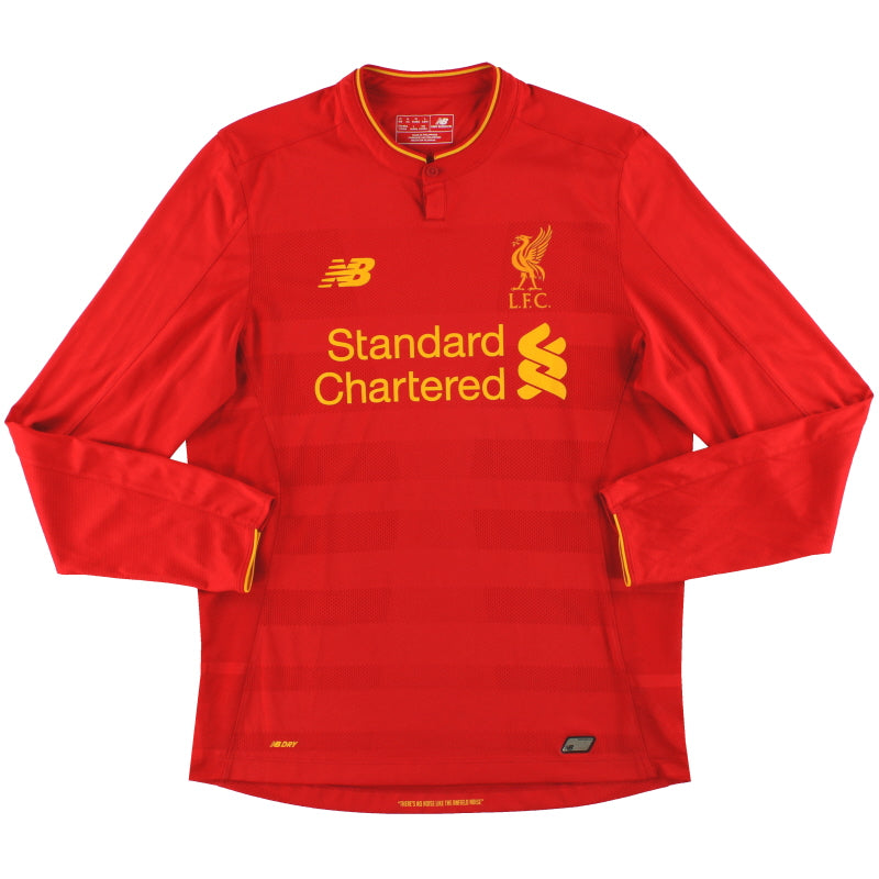 2016-17 Liverpool New Balance Home Shirt L/S M Football Shirt