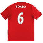 2016-17 Manchester United adidas Home Shirt Pogba #6 L Football Shirt