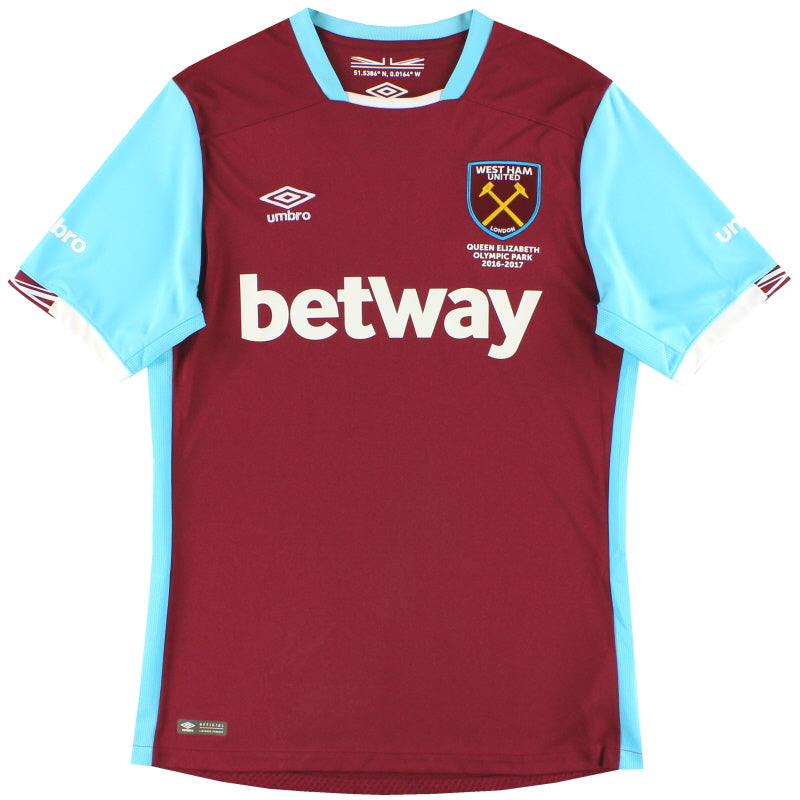 2016-17 West Ham Umbro Home Shirt M Football Shirt