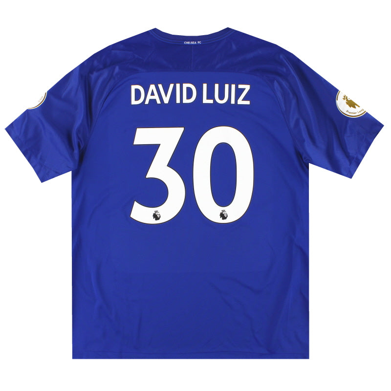 2017-18 Chelsea Nike Home Shirt David Luiz #30 *Mint* XXL Football Shirt