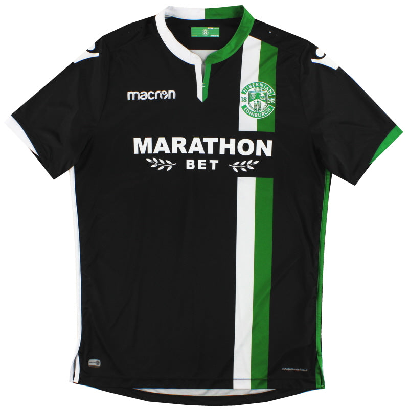 2017-18 Hibernian Macron Away Shirt *Mint* XXL Football Shirt