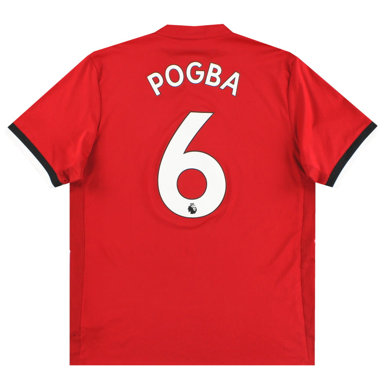 2017-18 Manchester United adidas Home Shirt Pogba #6 L Football Shirt