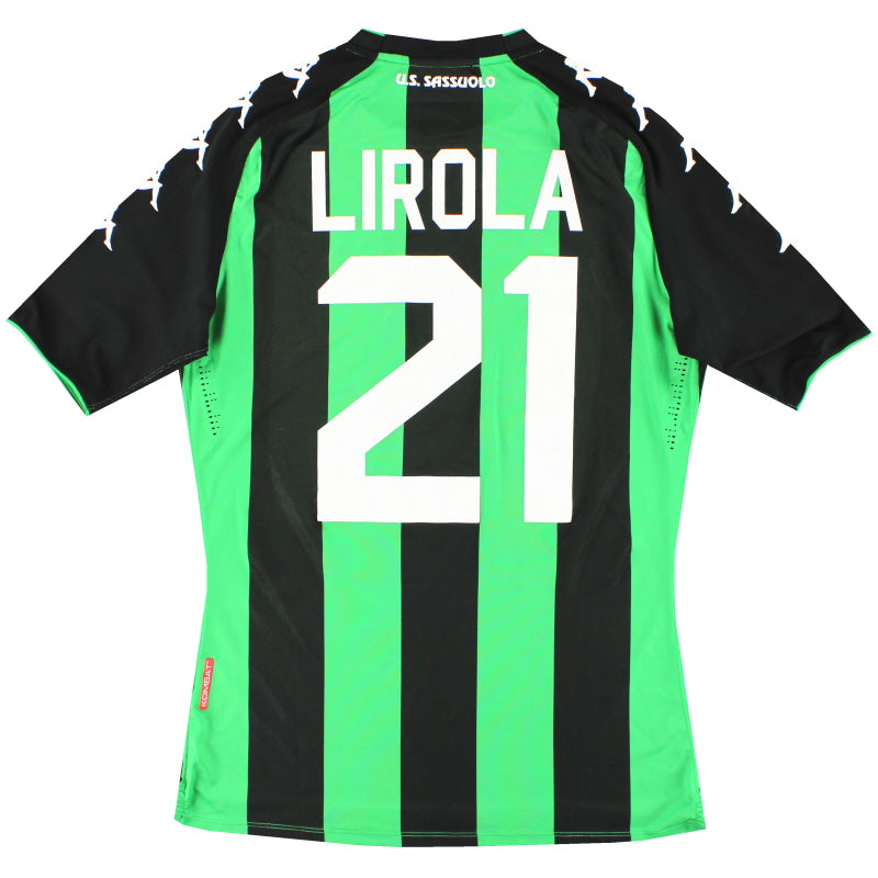 2017-18 Sassuolo Kappa Authentic Home Shirt Lirola #21 L Football Shirt