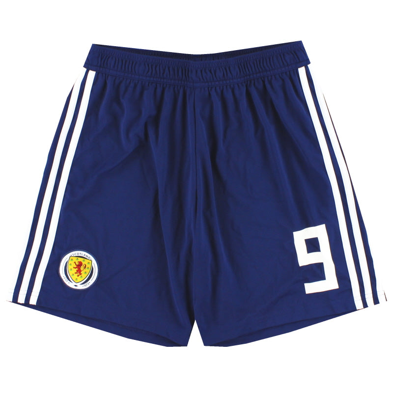 2017-18 Scotland adidas Player Issue Home Shorts #9 *As New* M Football Shorts