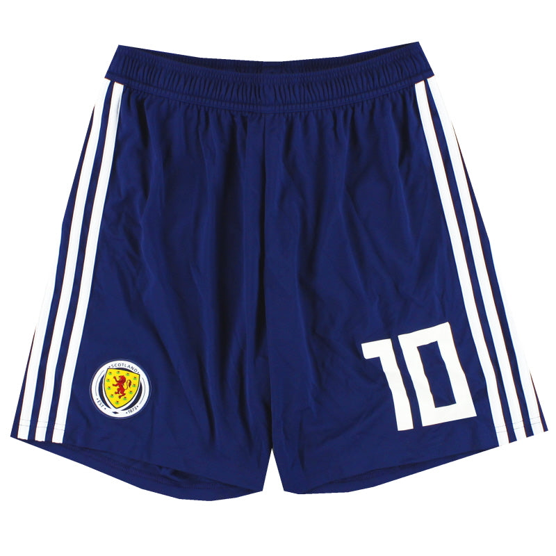 2017-18 Scotland adidas Player Issue Home Shorts #10 *As New* M Football Shorts