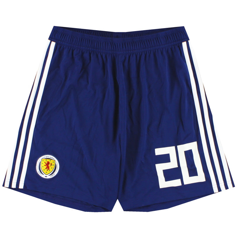 2017-18 Scotland adidas Player Issue Home Shorts #20 *As New* M Football Shorts