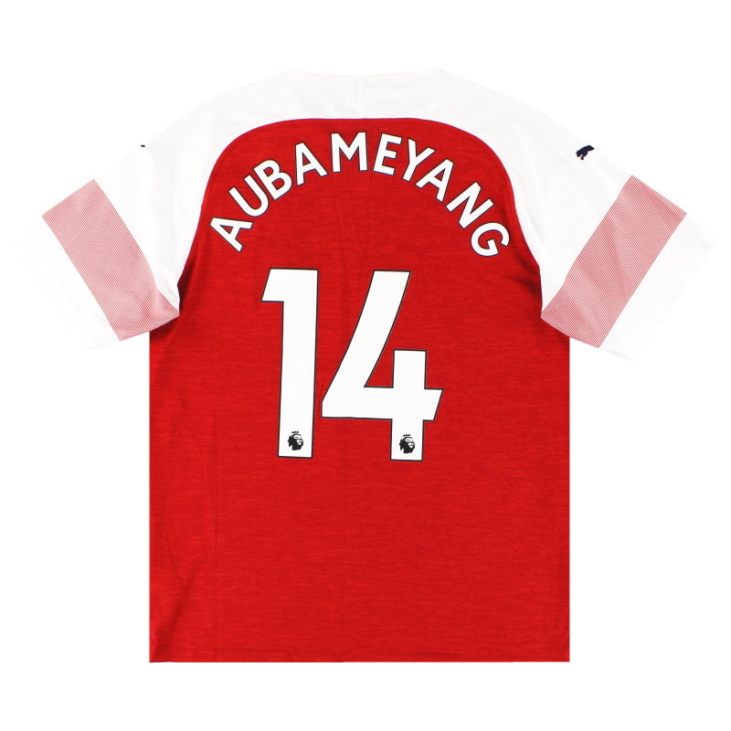 2018-19 Arsenal Puma Home Shirt Aubameyang #14 L Football Shirt