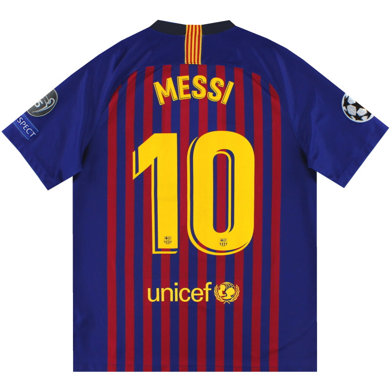 2018-19 Barcelona Nike Home Shirt Messi #10 L Football Shirt