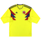 2018-19 Colombia adidas Home Shirt L/S *Mint* L Football Shirt