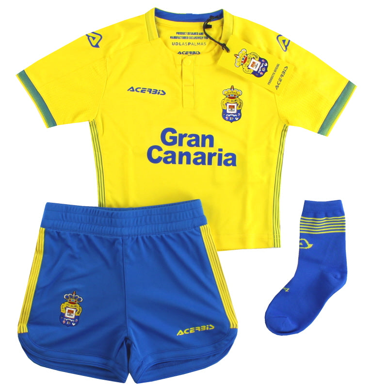 2018-19 Las Palmas Acerbis Full Home Kit *BNIB* 4XS.Boys Football Shirt