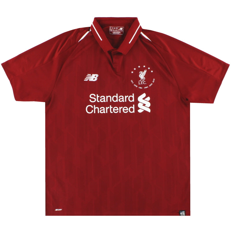 2018-19 Liverpool New Balance 'CL Winners' Home Shirt M Football Shirt