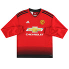 2018-19 Manchester United adidas Home Shirt L/S M.Boys Football Shirt