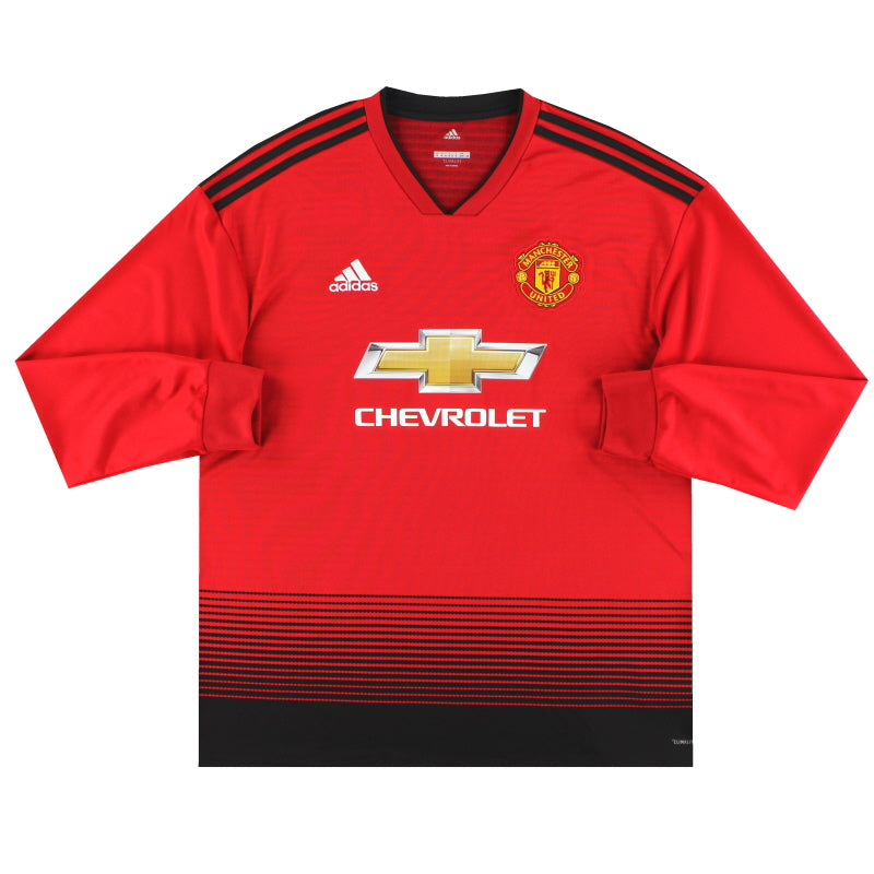 2018-19 Manchester United adidas Home Shirt L/S *Mint* XL Football Shirt