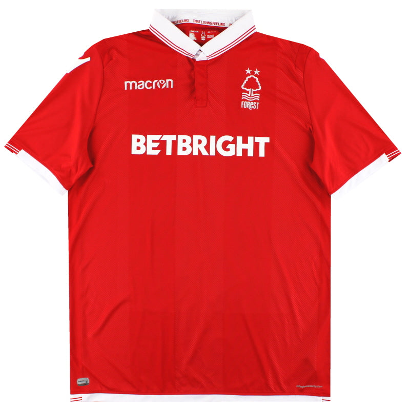 2018-19 Nottingham Forest Macron Home Shirt L Football Shirt