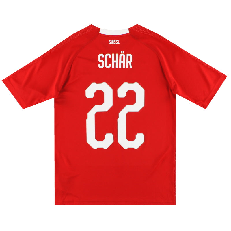 2018-19 Switzerland Puma Home Shirt Schar #22 S Football Shirt