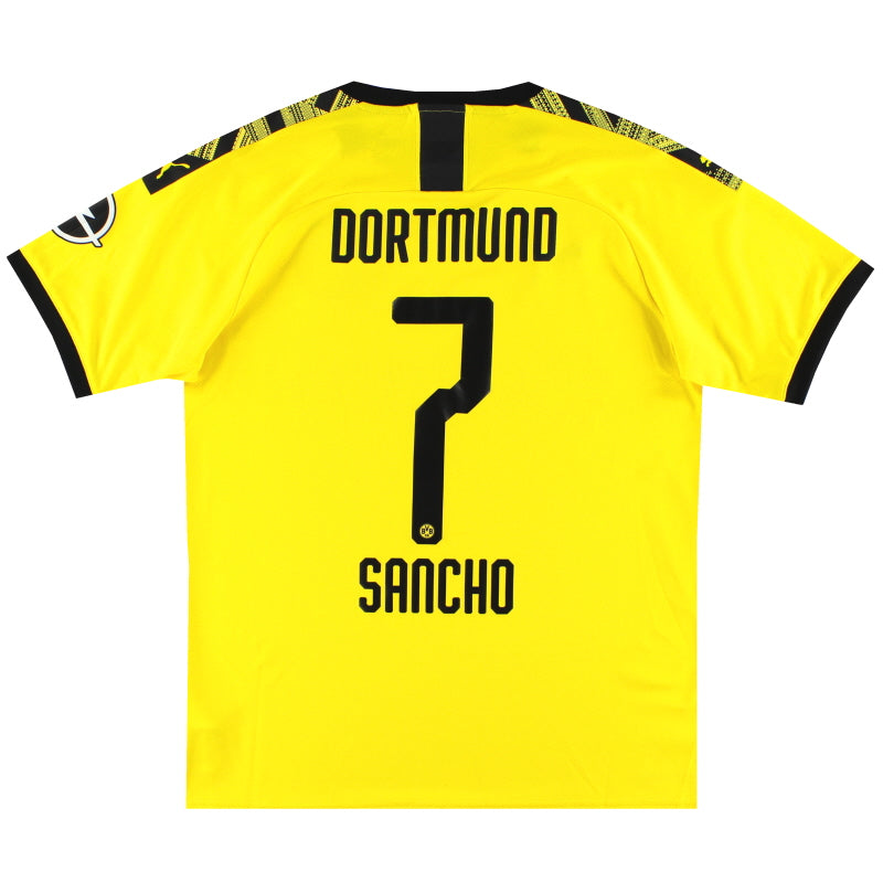 2019-20 Dortmund Puma Home Shirt Sancho #7 *Mint* L Football Shirt