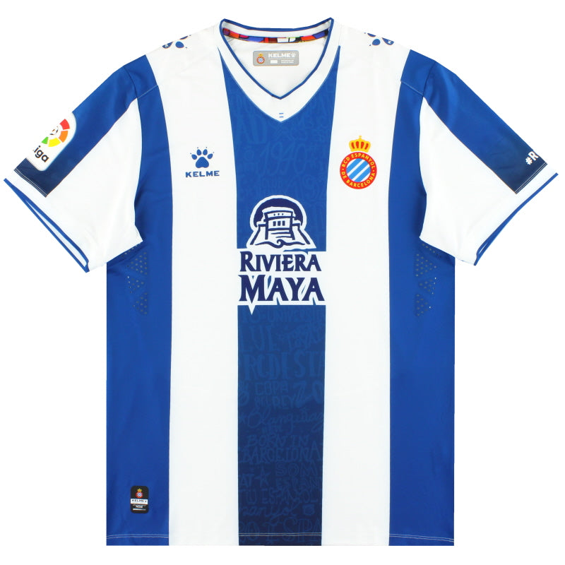 2019-20 Espanyol Kelme Home Shirt *Mint* XXL Football Shirt