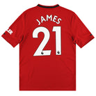 2019-20 Manchester United adidas Home Shirt James #21 *Mint* XL.Boys Football Shirt