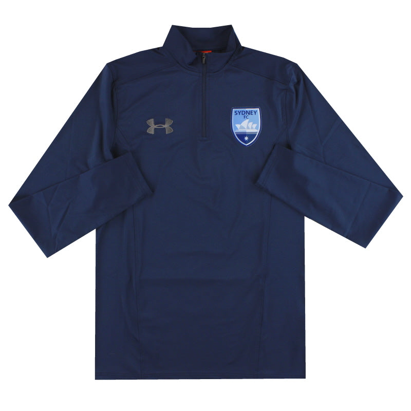 2019-20 Sydney FC Under Armour 1/4 Zip Top *As New* M Football Shirt