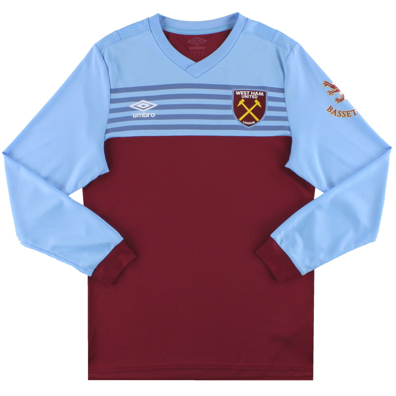 2019-20 West Ham Umbro Home Shirt L/S S Football Shirt