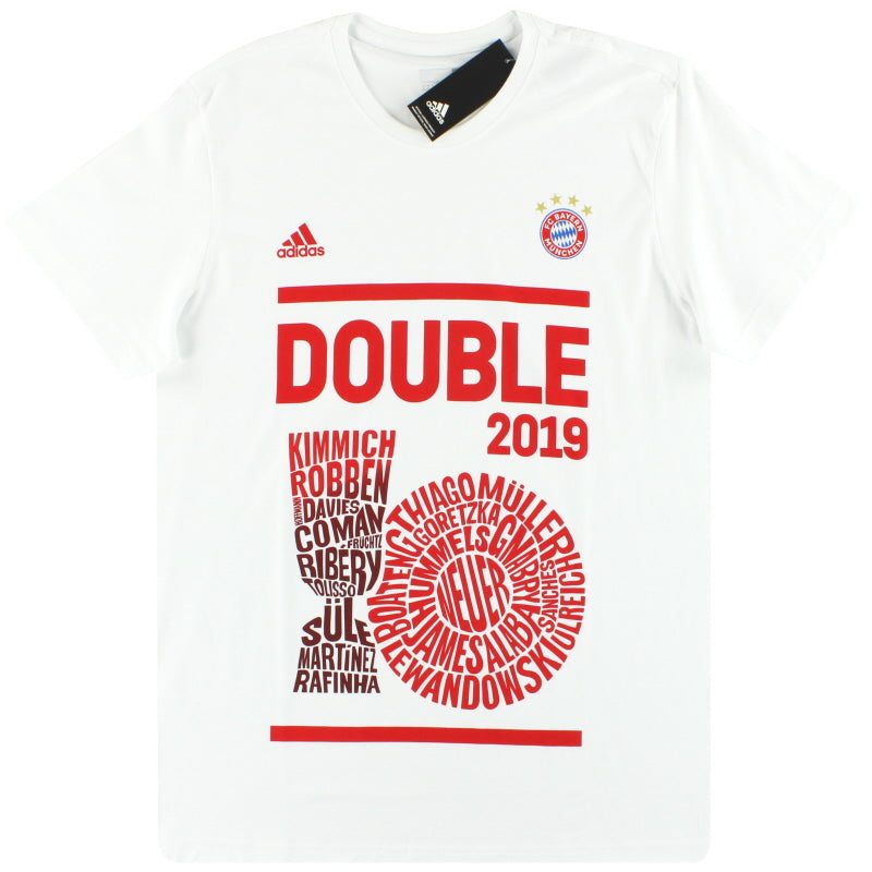 2019 Bayern Munich adidas Double Winners Tee *BNIB* S T-Shirt