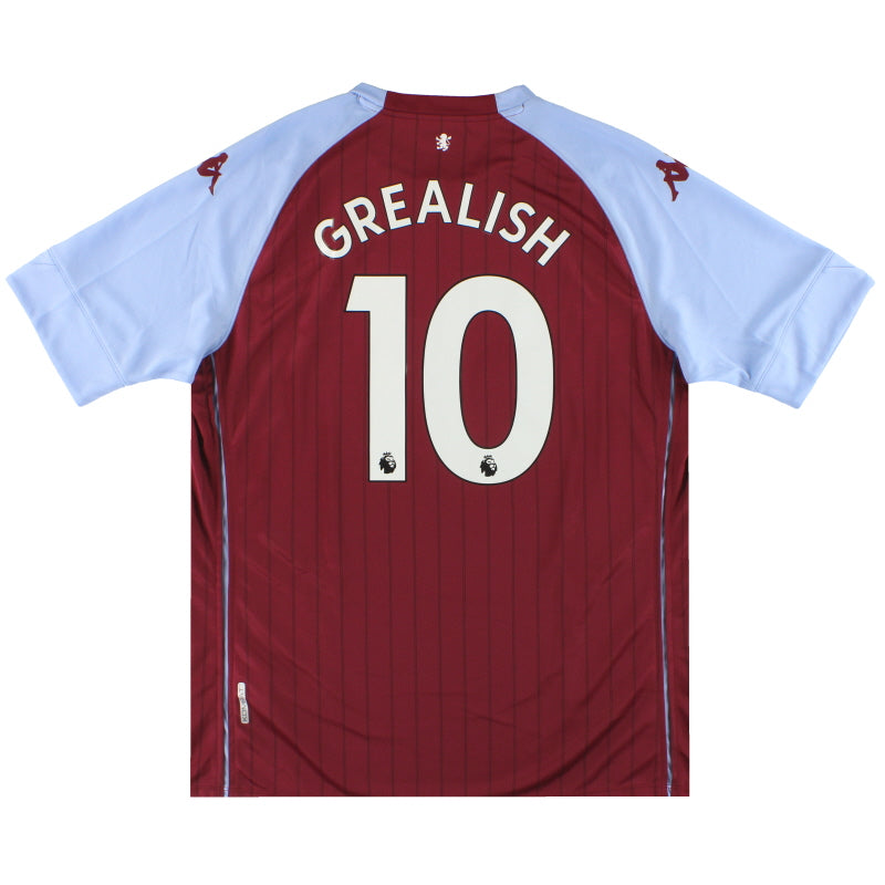 2020-21 Aston Villa Kappa Kombat Home Shirt Grealish #10 *w/tags* XXL Football Shirt