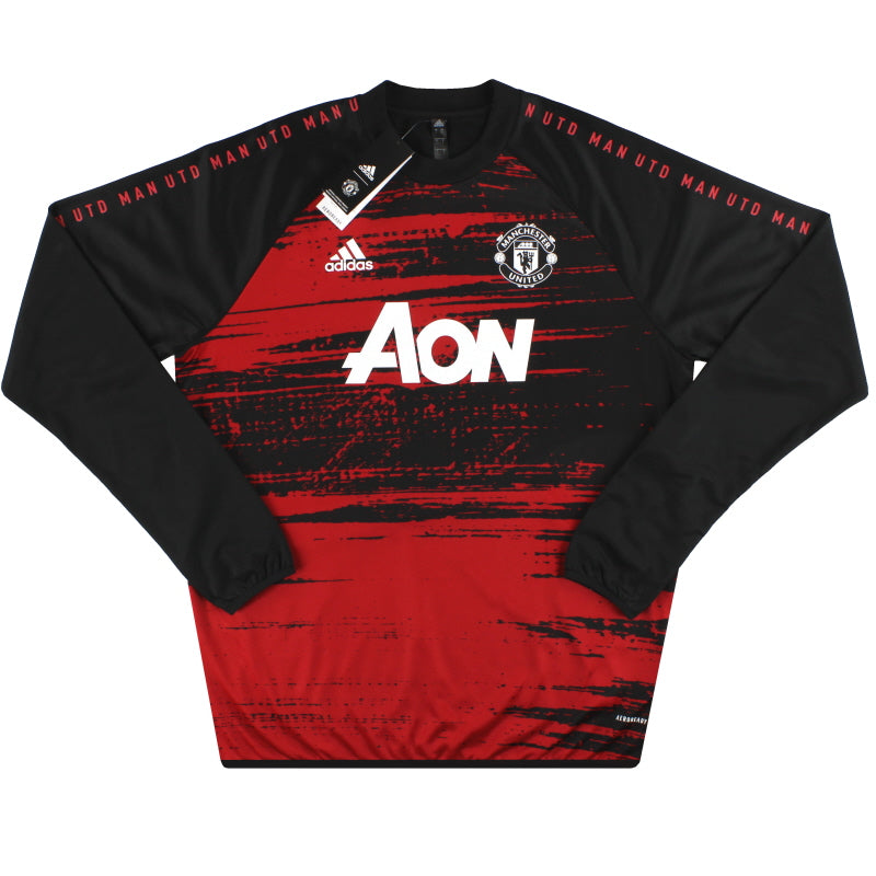 2020-21 Manchester United adidas Pre-Match Warm Top *w/tags* L Football Shirt