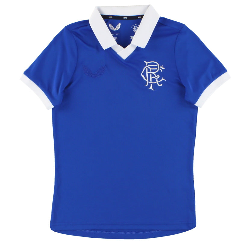 2020-21 Rangers Castore Retro Home Shirt *As New* S.Boys Football Shirt