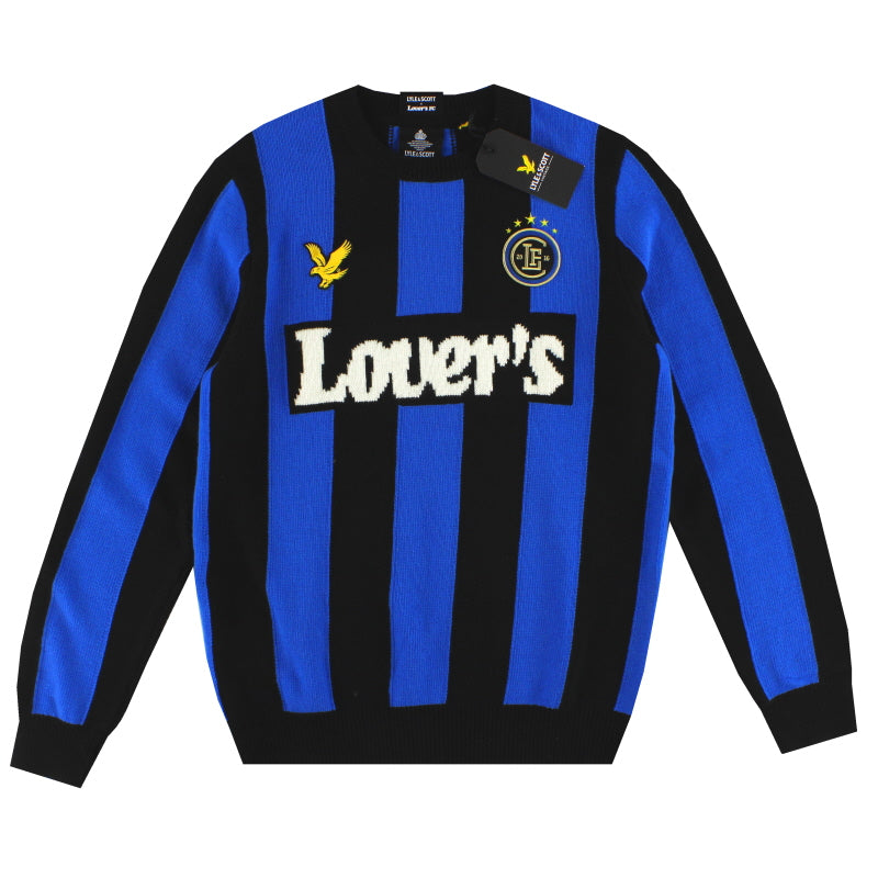 2020 Lyle and Scott x Lovers FC Inter Milan Vertical Blue Stripe Jumper *BNIB*  Sweatshirt