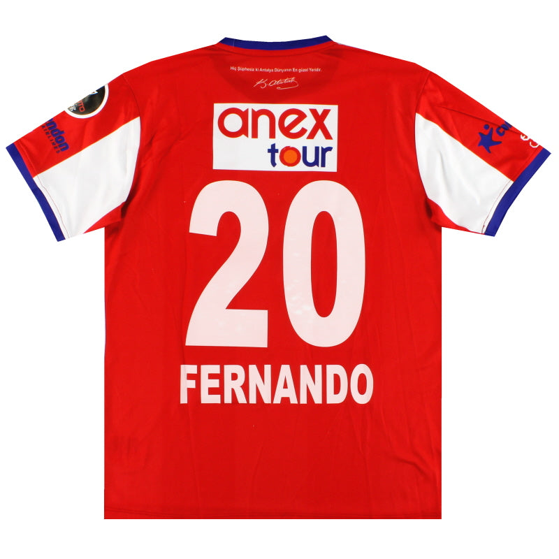 2021-22 Antalyaspor Player Issue Home Shirt Fernando #20 L Football Shirt