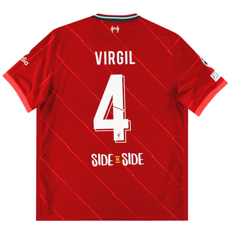 2021-22 Liverpool Nike Home Shirt Virgil #4 *w/tags* XL Football Shirt