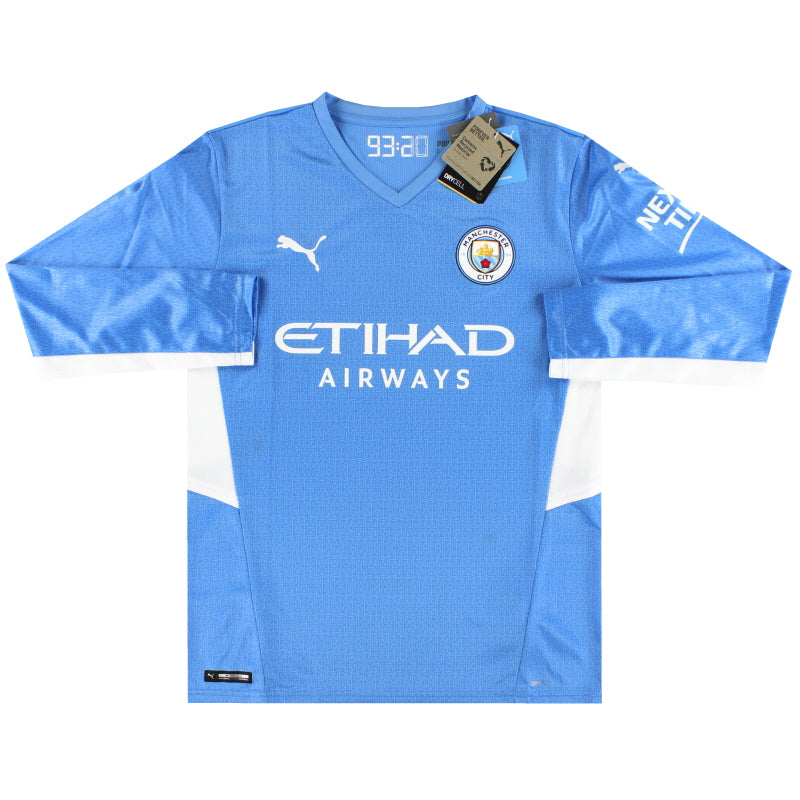 2021-22 Manchester City Puma Home Shirt L/S *w/tags*  Football Shirt