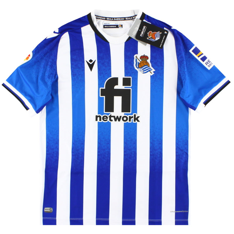 2021-22 Real Sociedad Macron Home Shirt *w/tags* XL.Boys Football Shirt