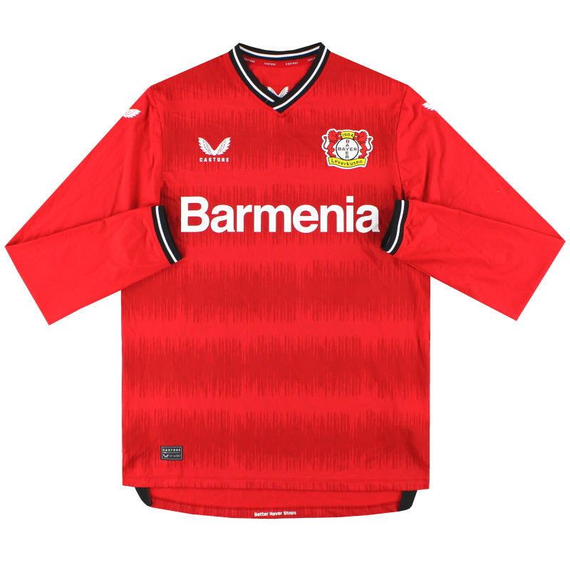 2022-23 Bayer Leverkusen Castore Pro Home Shirt L/S *As New* S Football Shirt