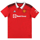 2022-23 Manchester United adidas Home Shirt *Mint* L Football Shirt