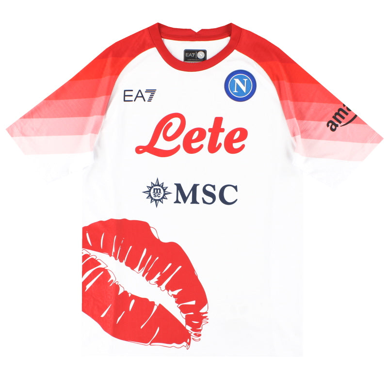 2022-23 Napoli EA7 'Special Edition' Valentine's Shirt *As New* Football Shirt