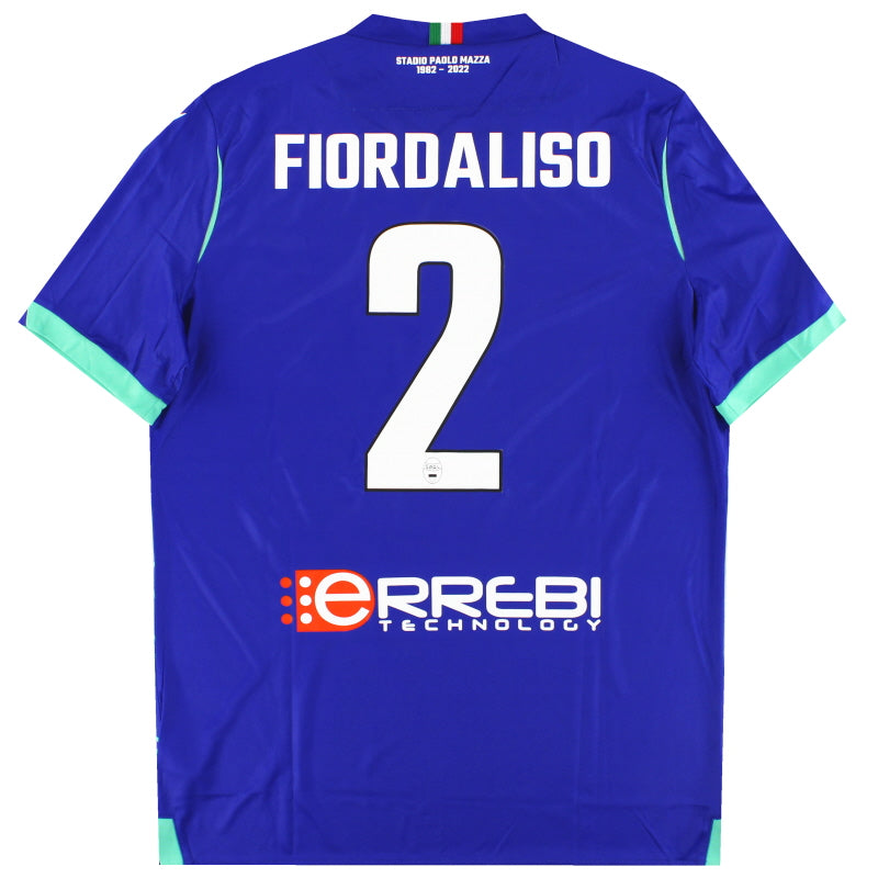 2022-23 SPAL Macron Player Issue Third Shirt Fiordaliso #2 *As New* L Football Shirt