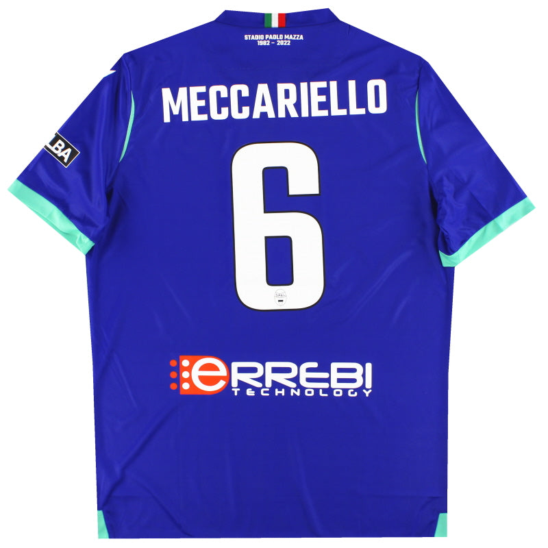 2022-23 SPAL Macron Player Issue Third Shirt Meccariello #6 *As New* XL Football Shirt