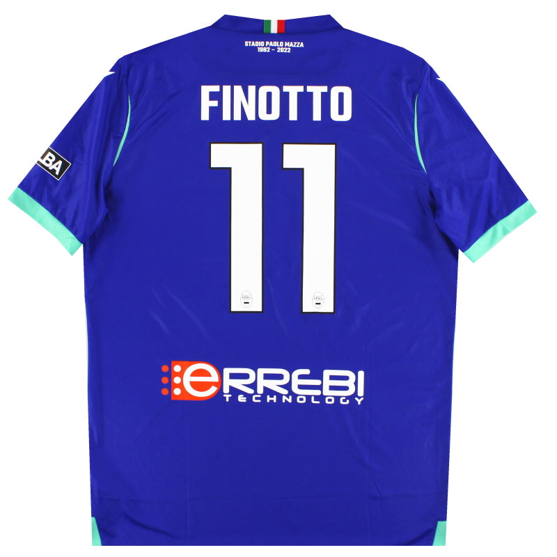 2022-23 SPAL Macron Player Issue Third Shirt Finotto #11 *As New* XL Football Shirt